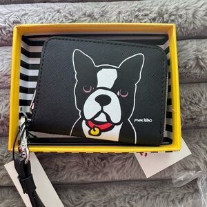 Marc Tetro Black Wallet with‎ Dog Design